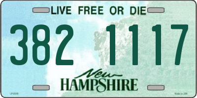 NH license plate 3821117