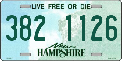 NH license plate 3821126