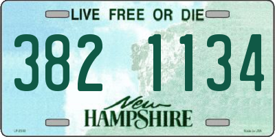 NH license plate 3821134