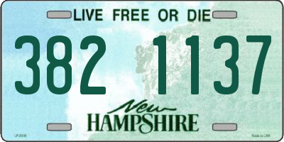 NH license plate 3821137