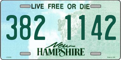 NH license plate 3821142