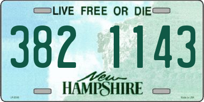 NH license plate 3821143