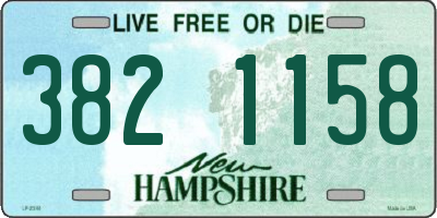 NH license plate 3821158