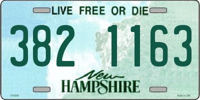 NH license plate 3821163