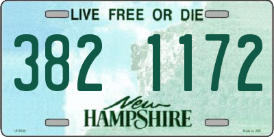 NH license plate 3821172