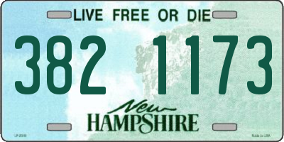 NH license plate 3821173