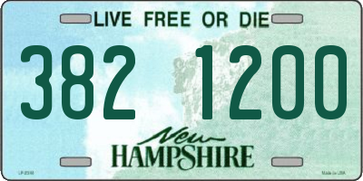 NH license plate 3821200