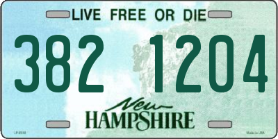 NH license plate 3821204