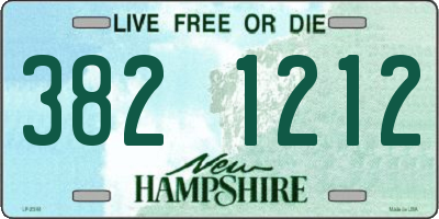 NH license plate 3821212