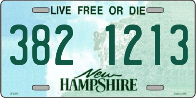 NH license plate 3821213