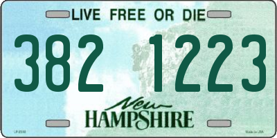 NH license plate 3821223