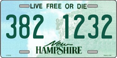 NH license plate 3821232