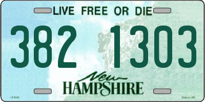 NH license plate 3821303