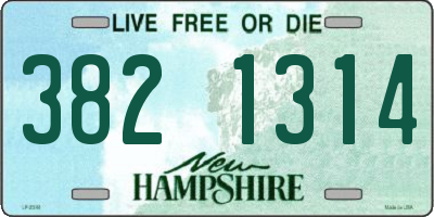 NH license plate 3821314