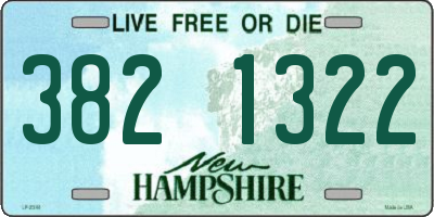 NH license plate 3821322