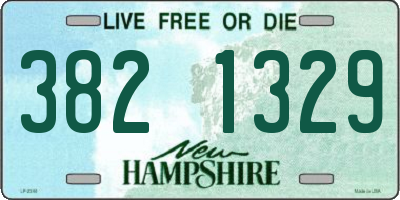 NH license plate 3821329