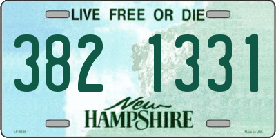 NH license plate 3821331