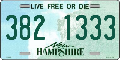 NH license plate 3821333