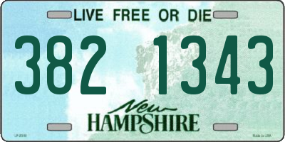 NH license plate 3821343