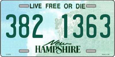 NH license plate 3821363