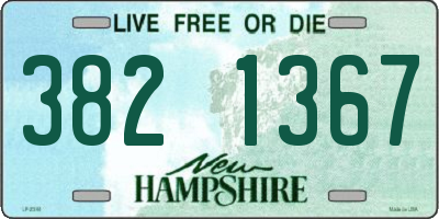 NH license plate 3821367
