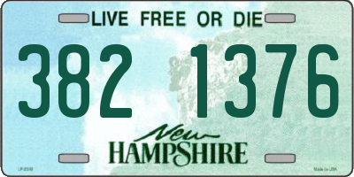 NH license plate 3821376