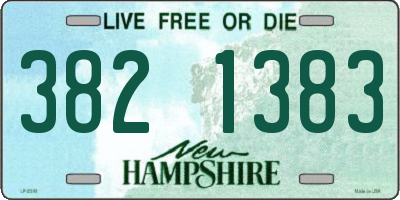 NH license plate 3821383