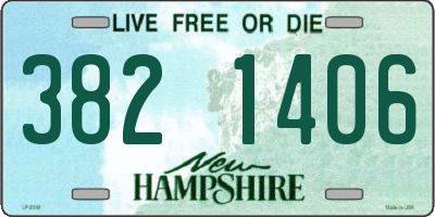 NH license plate 3821406