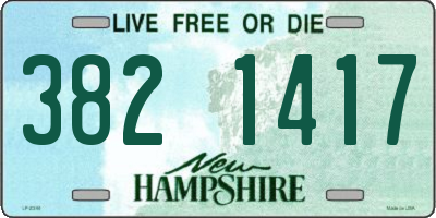 NH license plate 3821417