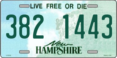 NH license plate 3821443
