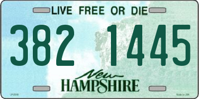 NH license plate 3821445