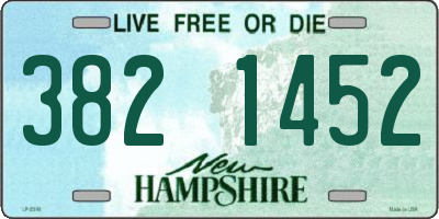 NH license plate 3821452