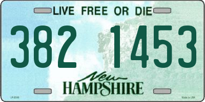 NH license plate 3821453