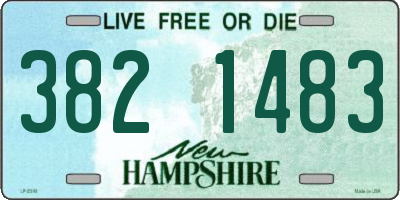NH license plate 3821483