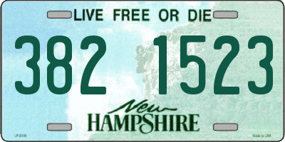 NH license plate 3821523