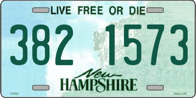 NH license plate 3821573