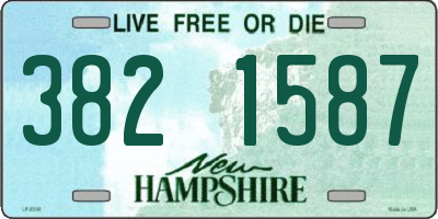 NH license plate 3821587