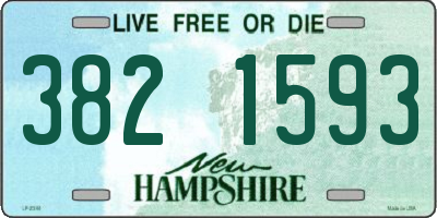 NH license plate 3821593
