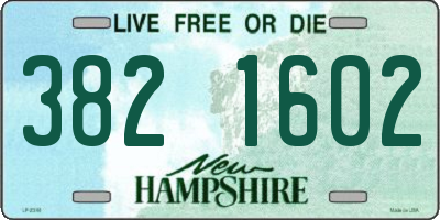 NH license plate 3821602