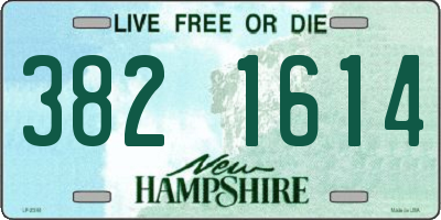 NH license plate 3821614