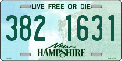 NH license plate 3821631