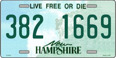 NH license plate 3821669