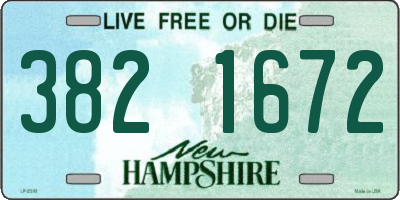 NH license plate 3821672
