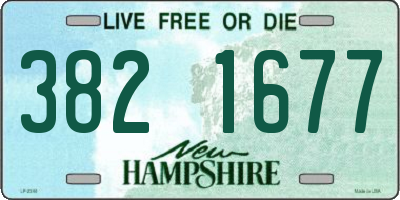 NH license plate 3821677
