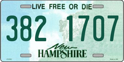 NH license plate 3821707