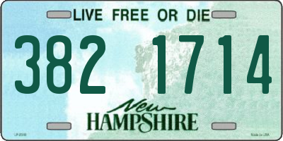 NH license plate 3821714