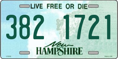 NH license plate 3821721