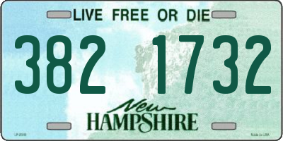 NH license plate 3821732