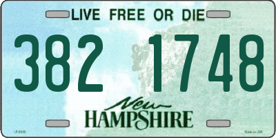 NH license plate 3821748