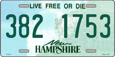 NH license plate 3821753